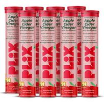 Plix Apple Cider Vinegar Effervescent Tablets with Vitamin B6 B12 Apple Pack Of 8 X 15 Tablets