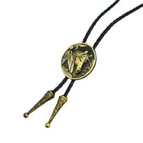 Men Bolo Tie Metal Horse Head Cowboy Hat Western Necklace Costume Accessories 1