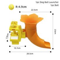 Adjustable Self-Serving Dog Ball Launcher Relieving Boredom Indoors Self-entertainment Dog Ball Throw Launcher Dog Training oranžinė