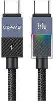 Kabelis USAMS SJ777 PD 240W USB-C/USB-C 1.2m, tamsinimui