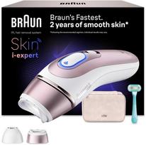 „Braun“ – išmanusis IPL Skin i·expert plaukų šalinimo prietaisas namams, su nemokama programėle, 2 išmaniosiomis galvutėmis – baltas/bronzinis