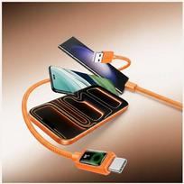 Kabelis USAMS U92 18W USB-C į USB-A 1.2m oranžinės spalvos