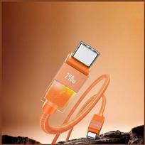 Kabelis USAMS U93 240W USB-C į USB-C 1.2m oranžinės spalvos
