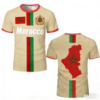 Morocco Football Jersey Maillot Football T Shirts New Design Trendy Short Sleeve Quick Drying Team Uniforms Moroccan Flag Tees M