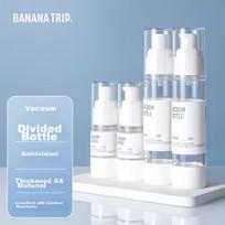 BANANA TRIP (BANANA TRIP) Vacuum Travel Dispenser Set, Pump-Type Shower Shampoo And Lotion Bottles, Portable Spray Bottles, 15ml (2 Pieces)