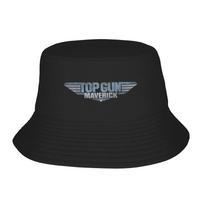 Top Gun Maverick Simple Text Logo  Bucket Hat Summer  Casual FisherUnisex Hats For Unisex Women Portable Hunting Caps Hawaii Hats One Size