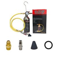 Saugus azoto oro kondicionavimo sistemos praplovimo įrankių rinkinys su pilnu jungiamuoju elementu automobilio garintuvui, kondensatoriui plauti Paper box without safety exhaust valve