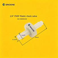 In-stock Fast Delivery 1/4  PVDF Body Ozone FKM Diaphragm Check Valve Block Reverse Flow in Water Treatment Ozone Dosing Lines PVDF