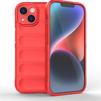 For iPhone 15 Case Silicone Cover For Apple iPhone 15 Pro Max Cover Shockproof Rubber Phone Protect For iPhone 15 Pro Max Case For iPhone 15 raudona