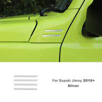 Car Rearview Mirror Dashboard Decoration Center Console Air Vents Cover Reading Lamp Protective Sticker For Suzuki Jimny 2019 Up ABS Car Accessories A-pillar corner