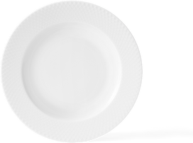 Lyngby Porcelæn - Rhombe baltos sriubos lėkštė - Ø23 cm