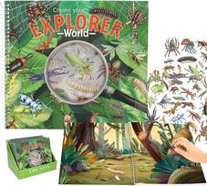 Dino World „Trend - Explorer“ lipdukų pasaulis su reljefiniais lipdukais (0413599)