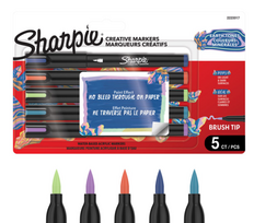 „Sharpie“ – „Creative Acrylic“ 5 lizdinių plokštelių – žemės atspalviai – teptuko antgalis (2223317)