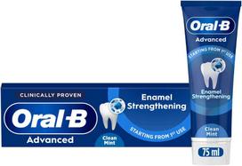 „Oral B“ dantų pasta su dantis emalio stiprinimui, pasižyminti švaria mėtų skonio prieskoniu, 75 ml