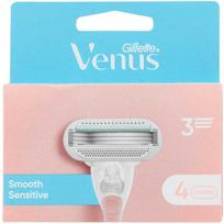 Venus - Smooth Sensitive skustuvo peiliukai - Rožiniai/Balti - 4 vnt.