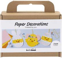 Diy Kit „Pasidaryk pats“ rinkinys – velykinės popierinės dekoracijos