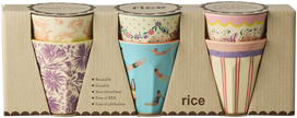 Rice Ryžiai - melamino puodeliai su šlovės dienų raštais - maži - 160 ml