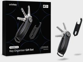 „Orbitkey“ dovanų rinkinys – raktų organizatorius „Pro“ + daugiafunkcis įrankis V2 – juodas