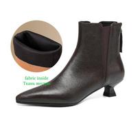 Krazing Pot Odinės Žieminės Smailianosės Preppy Stiliaus Ploni Smailūs Kulniukai Moteriški Užtraukiami Lengvi Batai Moteriški Ankle Boots 34
