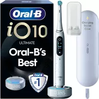 „Oral-B iO10“ elektrinis dantų šepetėlis – baltas – 1 šepetėlio galvutė, kelioninis įkrovimo dėklas