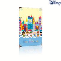 1pc Disney'S It'S a Small World Vintage Metal Tin Sign, 20.32x30.48 cm, Colorful Art Print, Durable Wall Hanging Decorative Plaq 20x30cm（7.8x11.8inch）