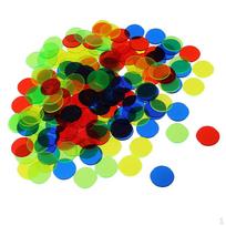 300 vnt. bingo žetonų - 5 tipai pasirinkti Multicolor