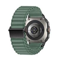 Sportinis nailoninis pintas dirželis Samsung Galaxy Watch Ultra 2025 47mm Laikrodžio dirželis Correa for Samsung Ultra 47mm Apyrankė Be tarpų Apyrankė Galaxy Ultra 47mm armijos žalia spalva