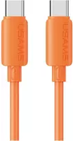 Kabelis USAMS U98 30W 3A Silicone Fast Charging USB-C į Lightning oranžinis