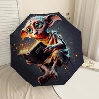 1PC Warner Harry Potter Dobby Umbrella-8-Rib Reinforced, Automatic Open, Lightweight & Durable-A40