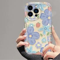 Telefono dėklas Motorola Moto G84 Edge 50 Pro 50 Fusion Ultra G14 G24 G34 G22 G15 E13 Dangtelis Madingas Skaidrus Kreminis Banguotas Kraštas Gėlė Motorola G84 5G