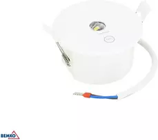 1W LED įleidžiamas avarinis šviestuvas koridoriams TOLER 2, baltas, 6500K, 3h veikimas autonominiu režimu