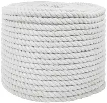Medvilninė virvė 12 mm 25 m Balta 100% Medvilnė