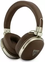 Ausinės Guess Bluetooth ENC Metal Grained Triangle Logo rudos spalvos