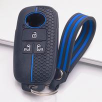Silicone Key Cover for Toyota Raize Tanto Rex Ativa Daihatsu Rocky Tanto Subaru Rex with Keychain Honeycomb Texture Soft Silicone Remote Key Protector juoda