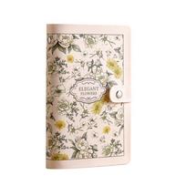 Anti-splash Water Cash Budget Ledger A6 Leather Savings Book Button Notebook for Money  School Style 3
