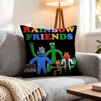 Game Rainbow Friends Cushion Cover 1Pcs Decorative Covers Soft Cushion Case For Sofa Couch Decor 40X40 45X45 Pillowcases Peach skin 18*18(CM)-1Pcs
