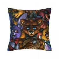 Five Nights At Freddys 2 Square Pillowcase Cushion Cover Pillow Case Throw Pillow Cover For Home Sofa Living Room Peach skin 18*18(CM)-1Pcs