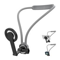 Multifunctional Magnetic Neck Phone Holder 720° Adjustable Sports Camera Accessories for SmartPhone GoPro Cameras Magnetic pilka spalva