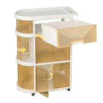 Baby Diaper Cart Organizer Folding 4 Tier Rolling Utility Cart Newborn Baby Supplies Storage balta