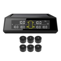Tire Pressure Monitoring System for RVs 6 Sensor TPMS for Trailer Large Digital Screen Long Sensing Distance