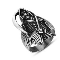 Santa Muerte Mexican Grim Reaper Our Lady of Holy Death Stainless Steel Ring for Men Punk Jewelry 7