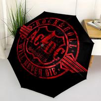 1pc ACDC Band automatic opening and closing umbrella, convenient three-fold design, 8 iron ribs - suitable for daily outdoor use