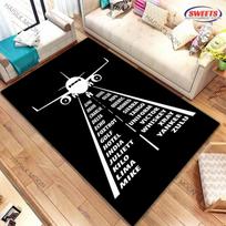 17 Stilių Oro Uosto Kilimo Takai Viršutinis Vaizdas Lėktuvai Kilimas Kilimas Miegamajam Svetainei Namų Sofos Dekorui, Vaikams Neslystantys Dekoriniai Kilimėliai 40x60cm (16x24in)