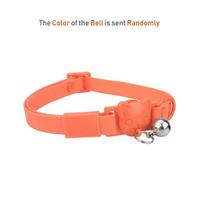 Waterproof Cat Collars, Soft Durable Easy To Clean Adjustable Rubber Pet Collars with Quick Release Buckle for Small Dogs & Cats Neck 21-33cm oranžinė