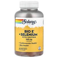 Solaray Bio E + Selenium & Lecithin 268mg Softgels, 120 Counts 120 pcs - 1 ea
