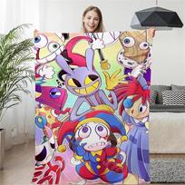 Nuostabus skaitmeninis cirkas Anime vilnos pledas Itin minkštas daugiafunkcinis užtiesalas sofai kelionei lovai namų dekoravimui 150x200cm