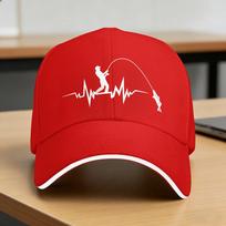 Fishing Heartbeat Love Fishing Sun Baseball Cap Summer Unisex Unisex  Design Hip Hop Hats SunProof yk Funny Hunting Baseball Caps One Size