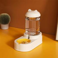Durable Pet Water Dispenser Large Capacity Cat Food Dispenser  for Cats and Dogs White 1000 ML