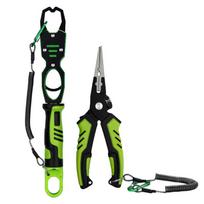 Selco High Strength Fishing Pliers Multi Tool Hook Remover Stainless Steel Line Cutter Accessories žalia