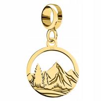 Charms Złoty Z Górami Tatrami Tatry Polskie Góry Polska Natura Srebro 925